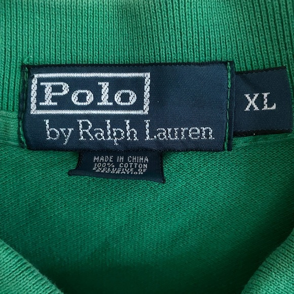 Kelly green Polo by Ralph Lauren MENS, XL - Picture 3 of 3